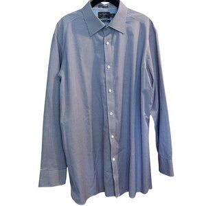 Full Cotton High Quality Button Down // Black Brown Fitted Non-Iron Men's XL